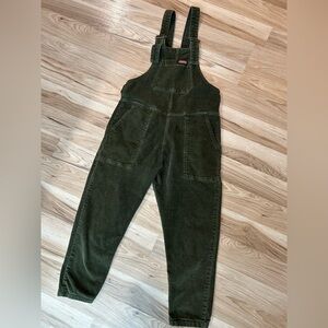 Run & Fly Green Corduroy Overalls Dungerees -Cropped length- XXS, fits like Smal